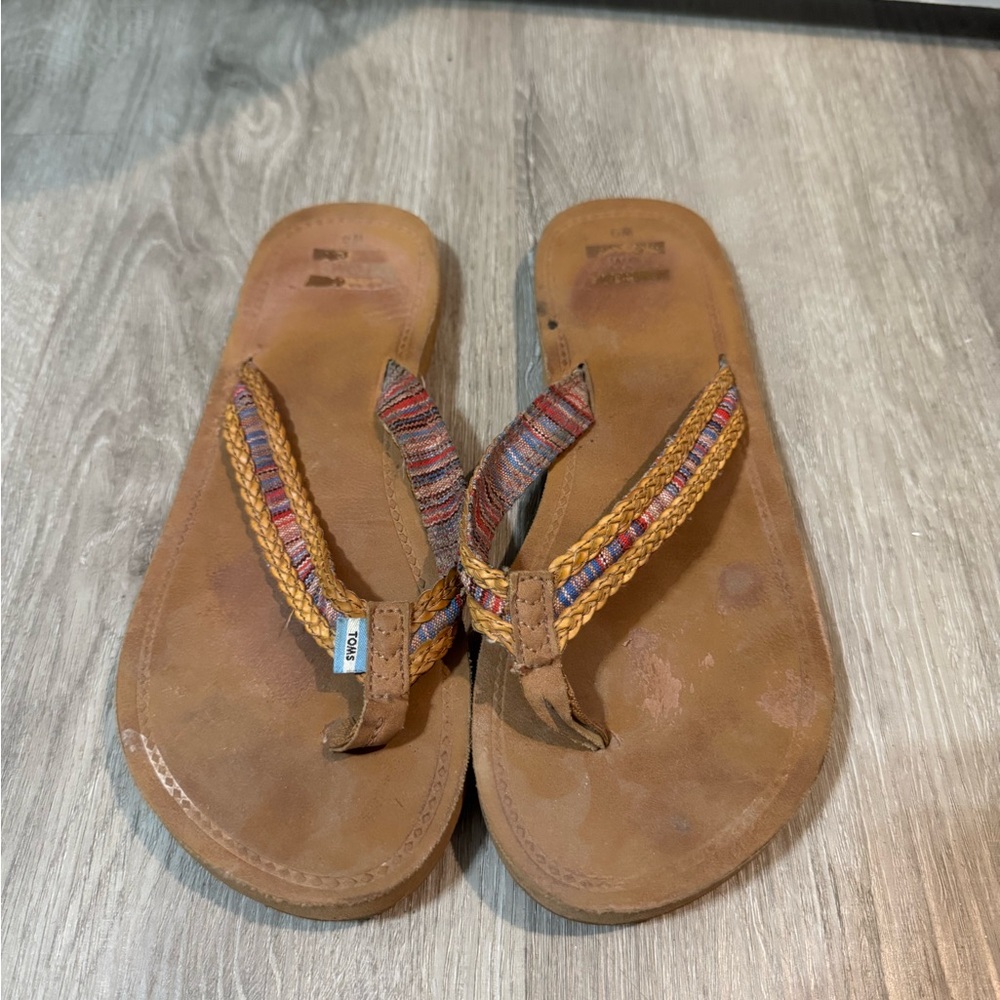 Tom’s Women's Tan and Multicolor Sandals